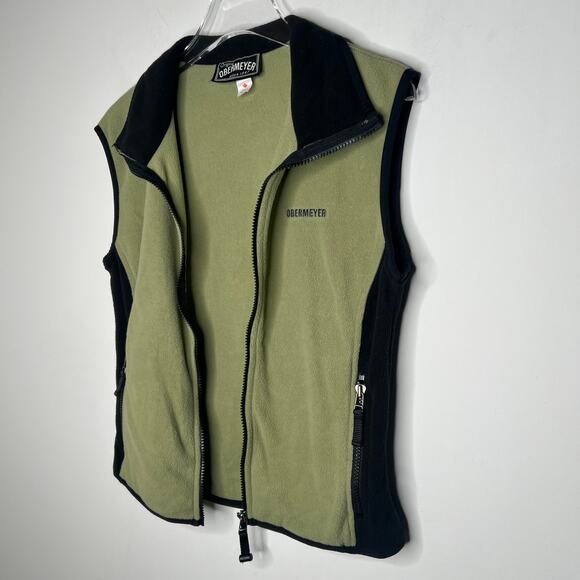 Obermeyer Vintage Green Fleece Zip Vest M - Picture 4 of 6